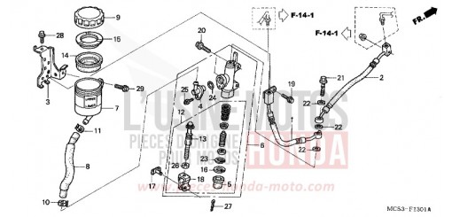RR. BRAKE MASTER CYLINDER (ST1300A) ST1300A2 de 2002